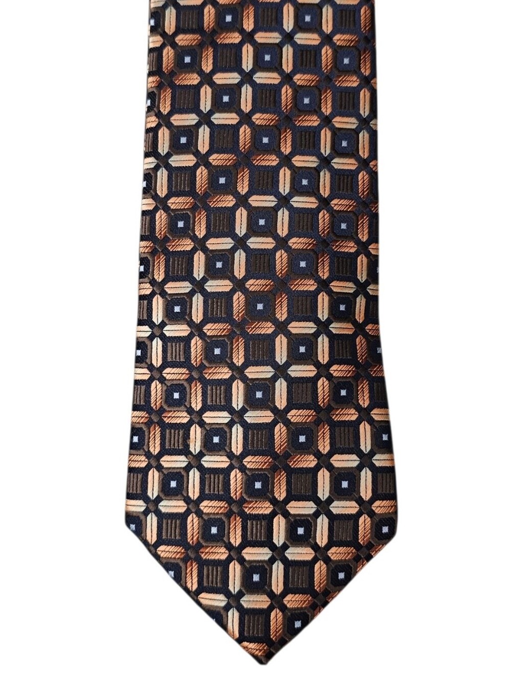 Bergamo New York Men's Metallic Box Print Tie